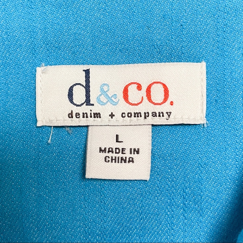 EUC Denim & Co Blue 3/4 Sleeve Button Stretch - Picture 6 of 7